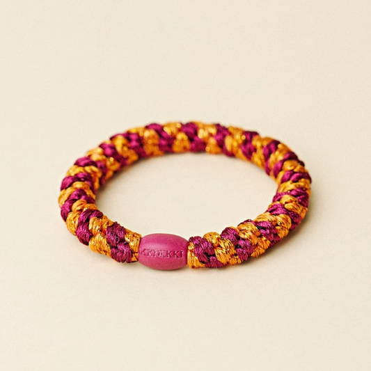 Kknekki Velvet Stripe Orange Bracelet/Elastic