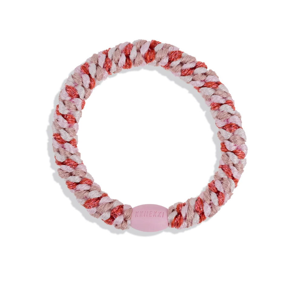 Bracelet/élastique Kknekki mix pomerant pink glitter