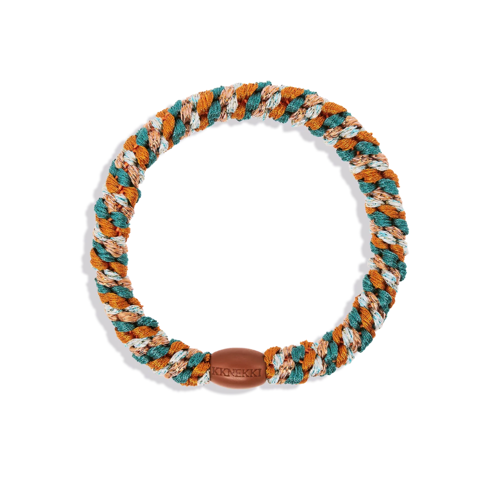 Bracelet/élastique Kknekki mix terracotta teal
