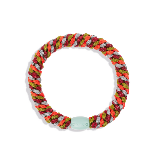 Kknekki Velvet Stripe Orange Bracelet/Elastic