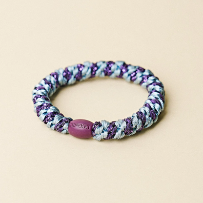 Bracelet/élastique Kknekki seablue dark purple glitter stripe