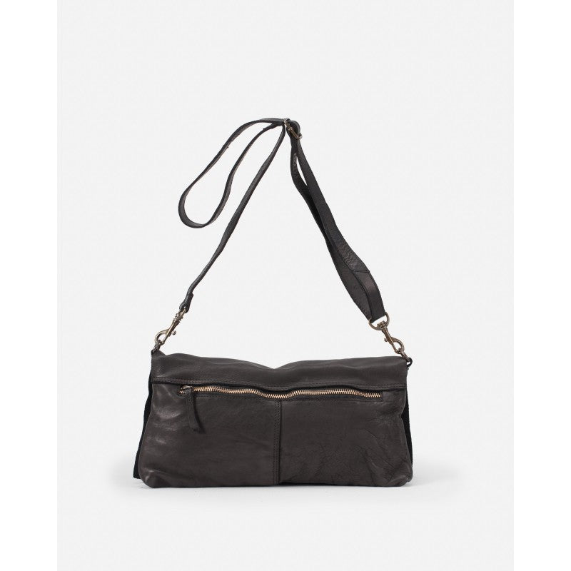 Sac bandoulière en cuir BIBA Boston Flap noir