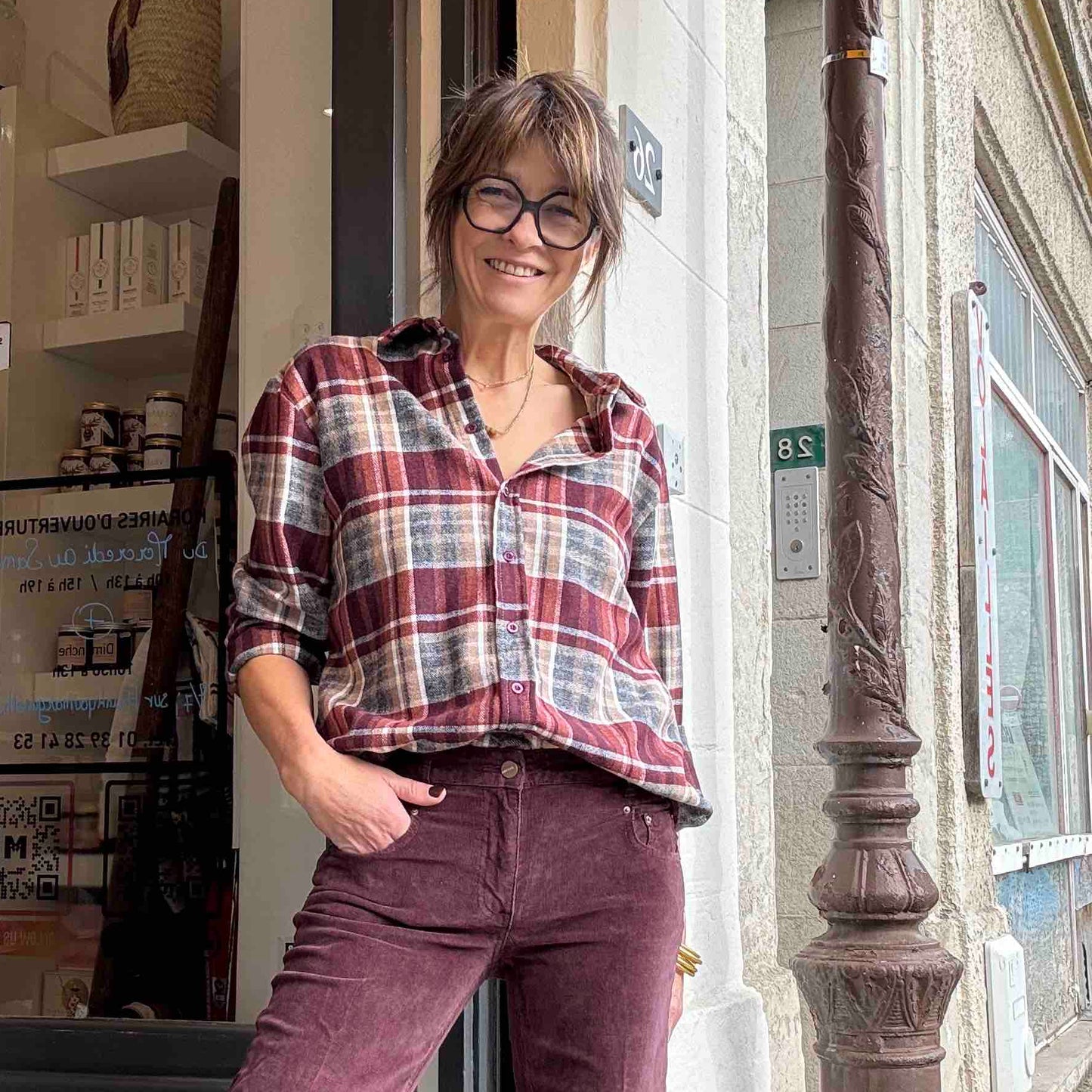 Chemise à grands carreaux Linda