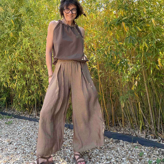 Pantalon fluide Lucie- brownie