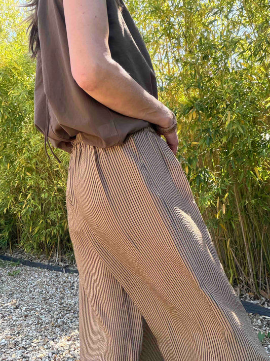 Pantalon fluide Lucie- brownie
