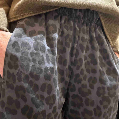 Pantalon Magic en coton épais léo gris