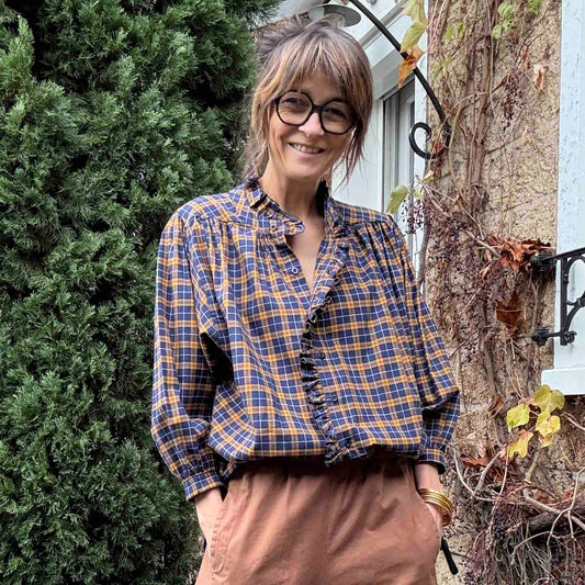 Chemise à carreaux romantique Mathilde