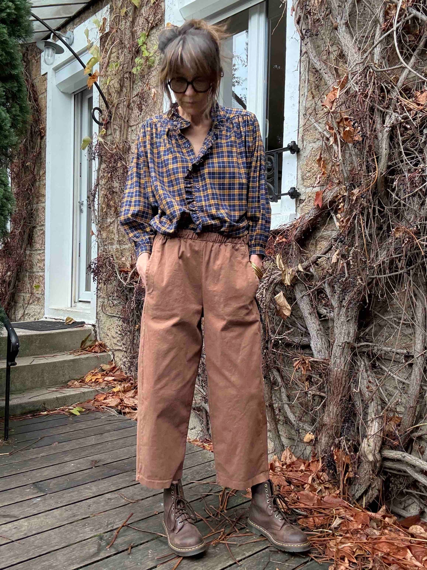 Chemise à carreaux romantique Mathilde