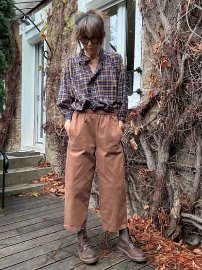 Chemise à carreaux romantique Mathilde