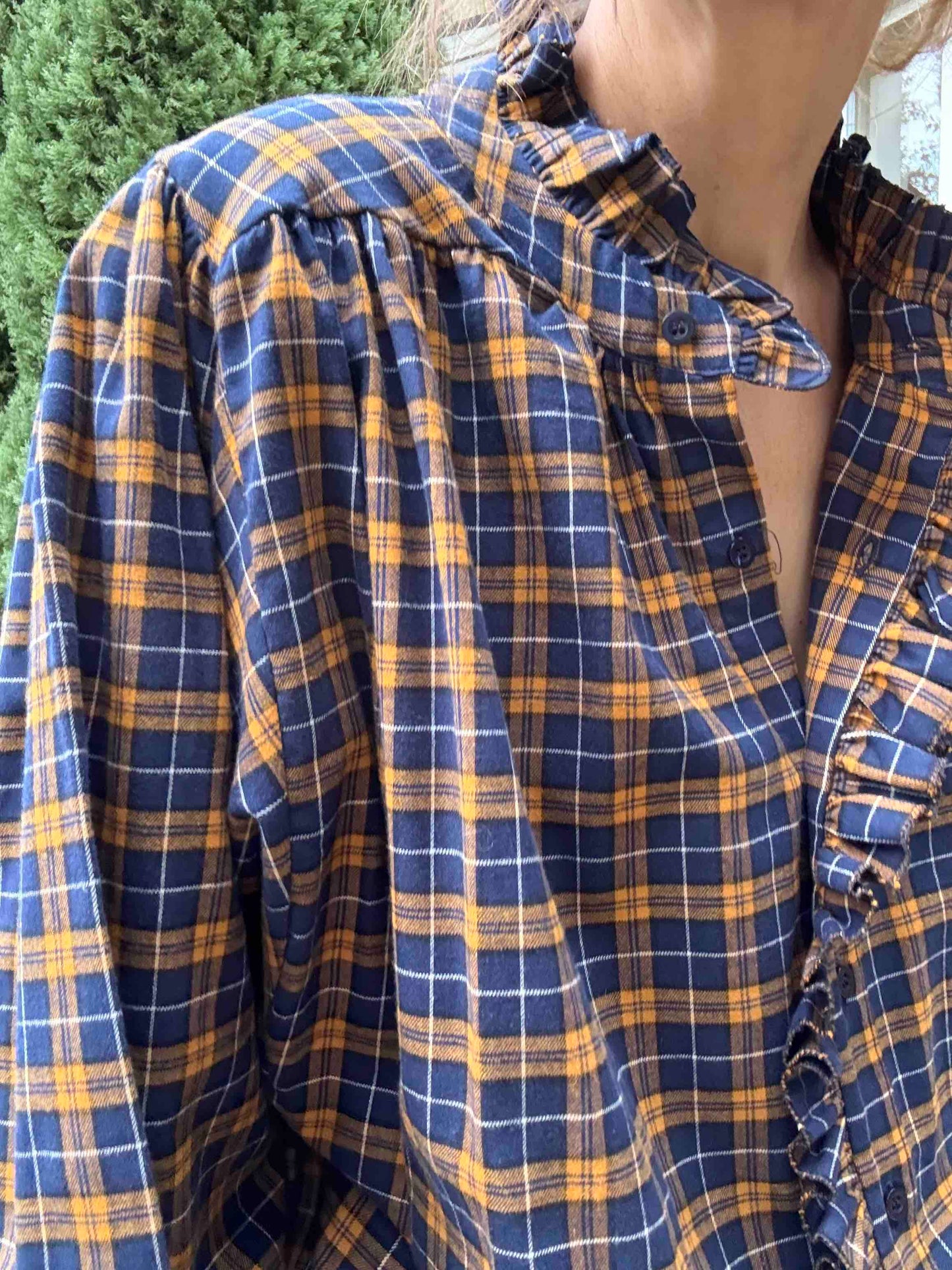 Chemise à carreaux romantique Mathilde