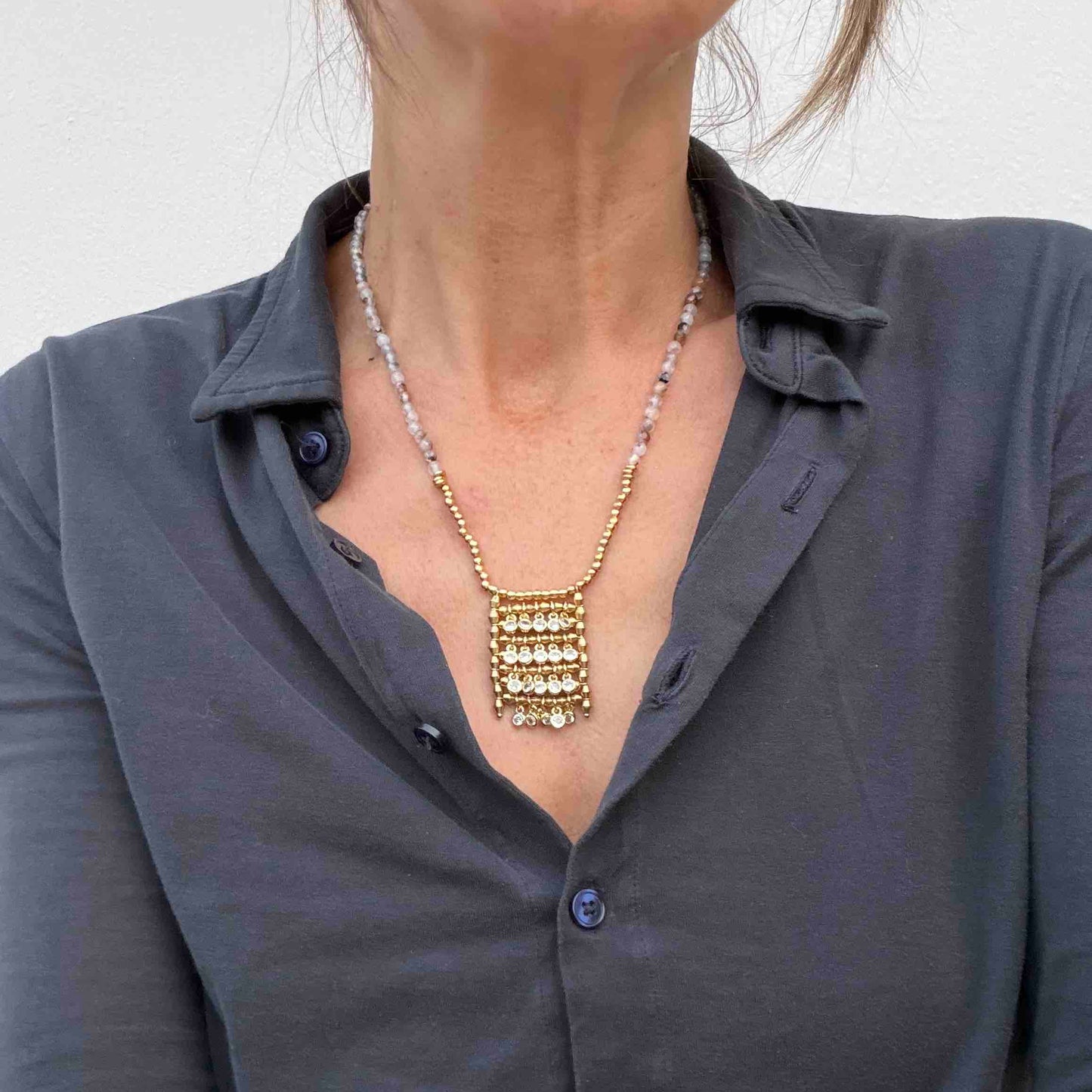 Collier Miror strass - Kharmari