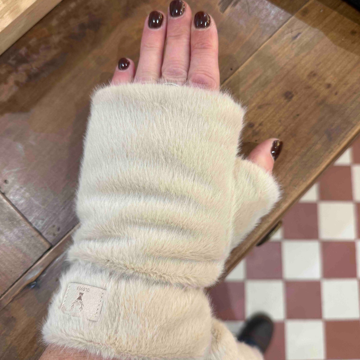 Mitaines en fausse fourrure Julie