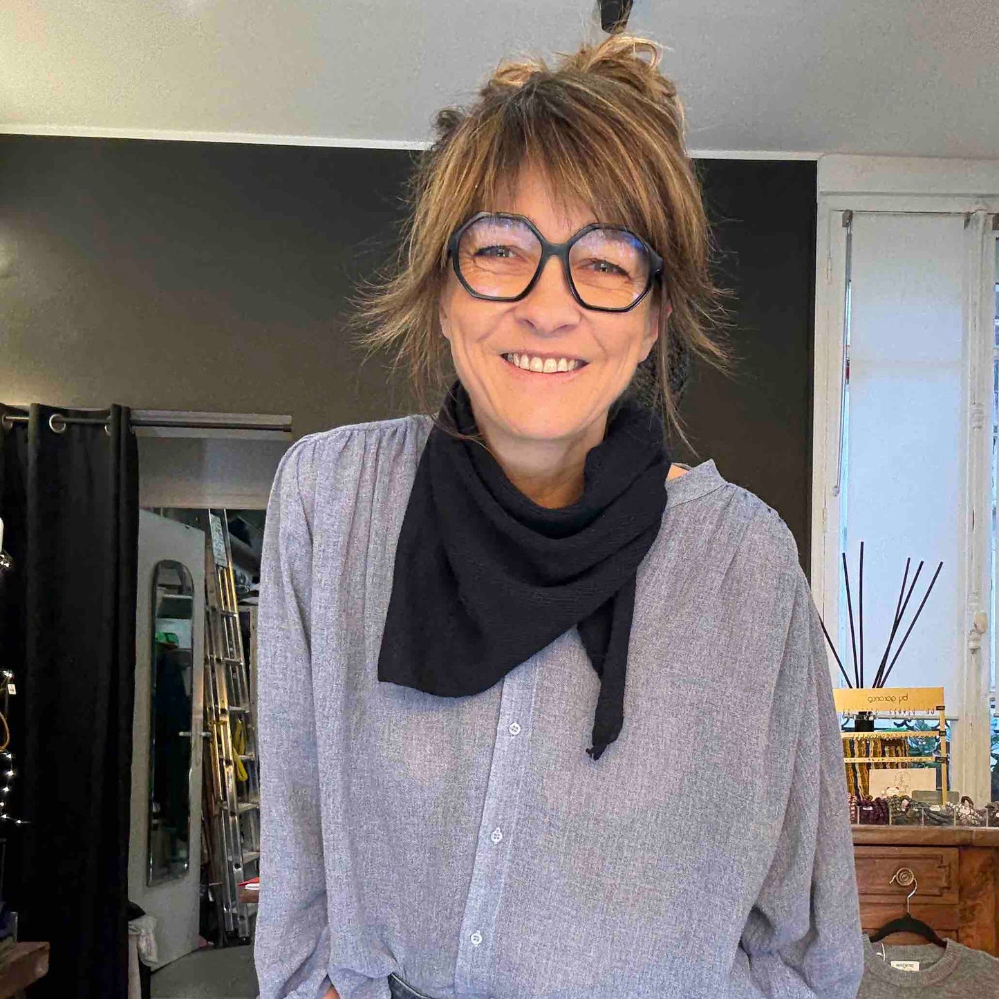 Petite écharpe triangle Olga laine et cachemire - 5 coloris