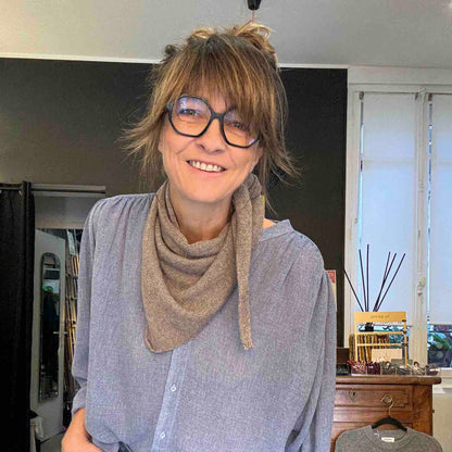 Petite écharpe triangle Olga laine et cachemire - 5 coloris