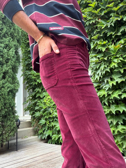 Pantalon velours Bastille Notting Hill cabernet - Jane blue