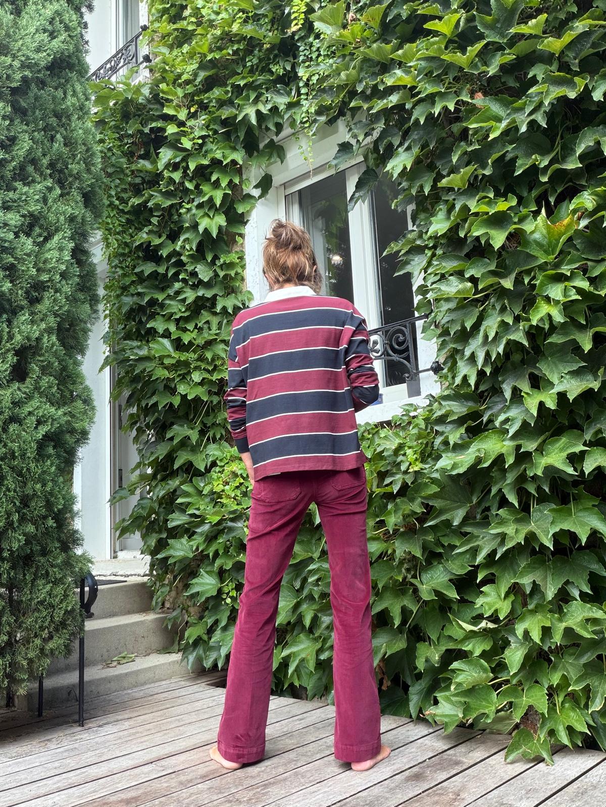 Pantalon velours Bastille Notting Hill cabernet - Jane blue