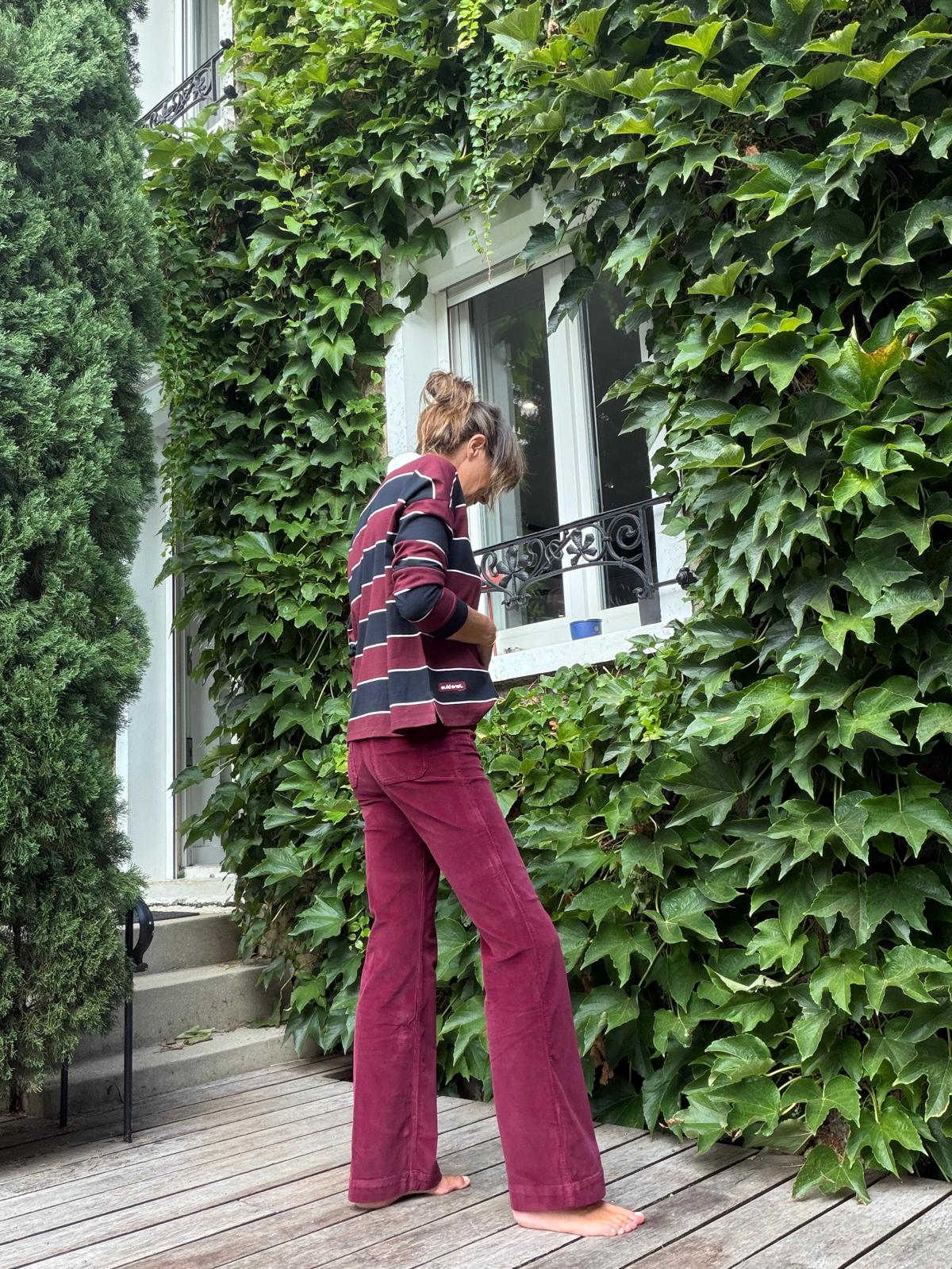 Pantalon velours Bastille Notting Hill cabernet - Jane blue