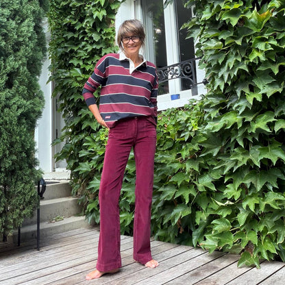 Pantalon velours Bastille Notting Hill cabernet - Jane blue