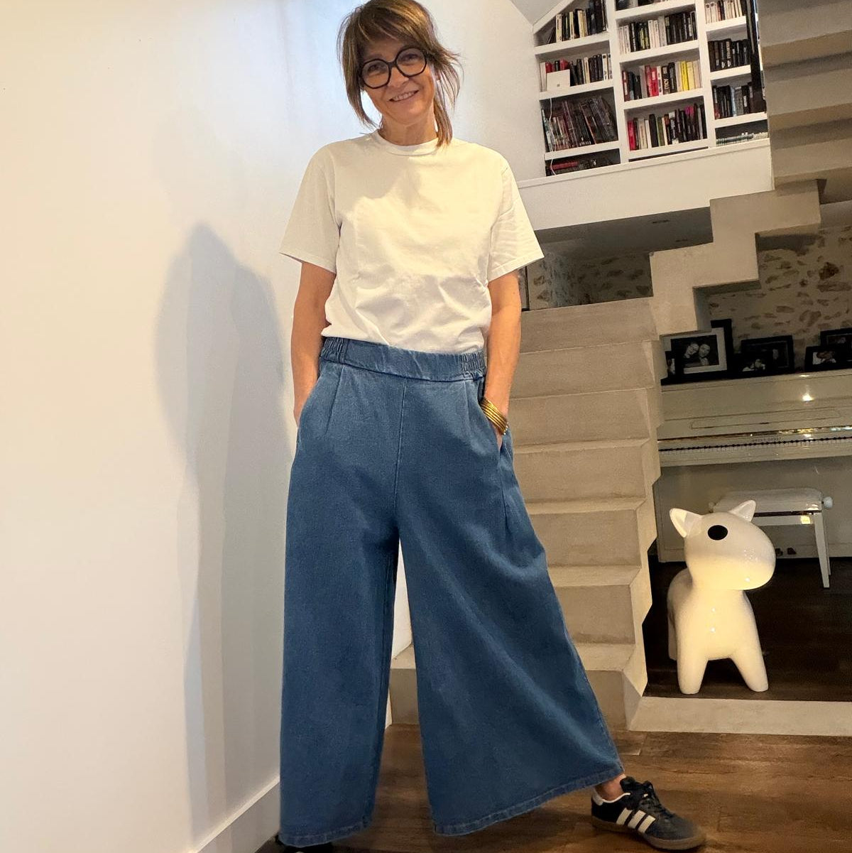 Jean à jambes extra larges Donna