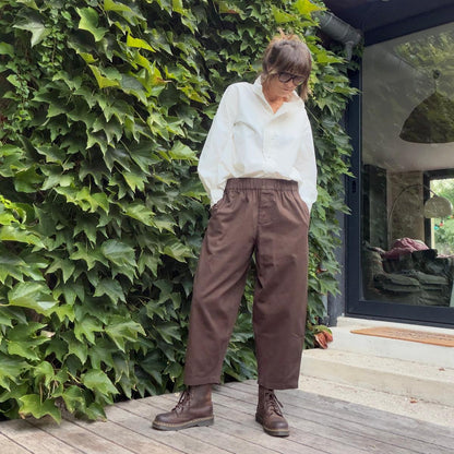 Pantalon Flora barrel demitasse