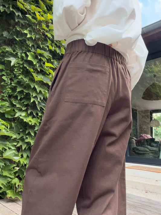Pantalon Flora barrel demitasse