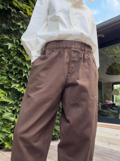 Pantalon Flora barrel demitasse