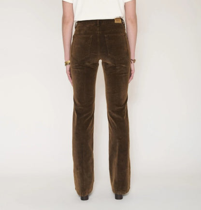 Harley mocha cotton suede pants