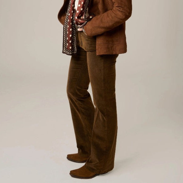 Harley mocha cotton suede pants