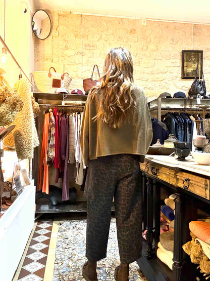 Pantalon Magic en coton épais léo gris