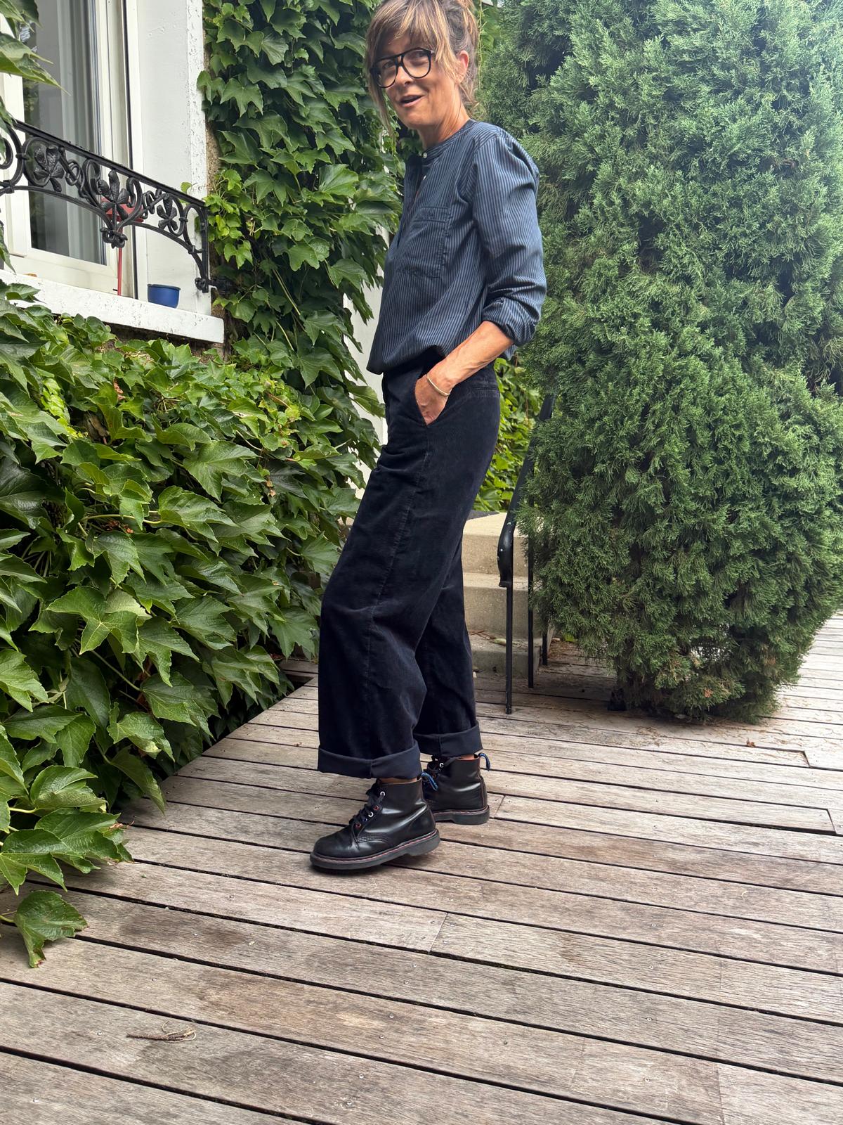 Pacifie wash black trousers