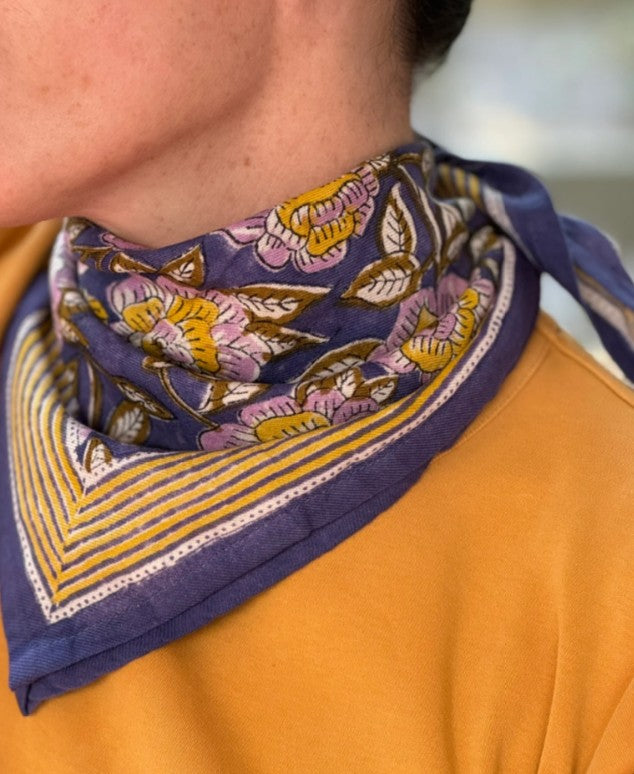 Petit foulard n°113 bleu