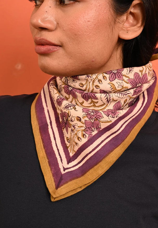 Petit foulard HÉLIOS écru