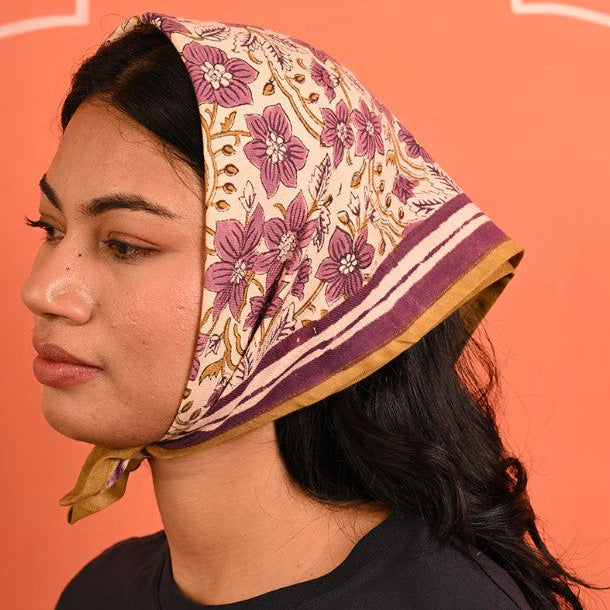 Petit foulard HÉLIOS écru