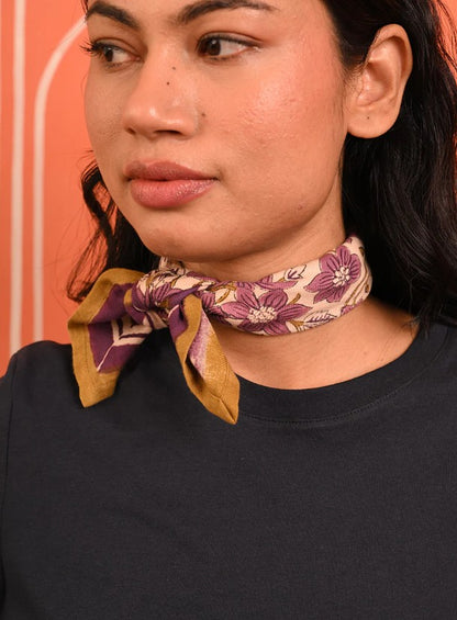 Petit foulard HÉLIOS écru