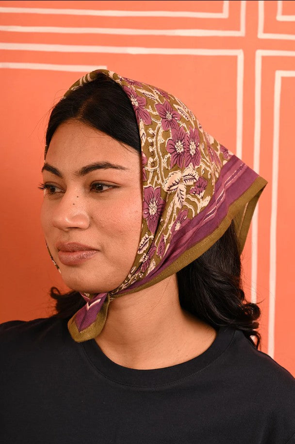 Petit foulard HÉLIOS Kaki