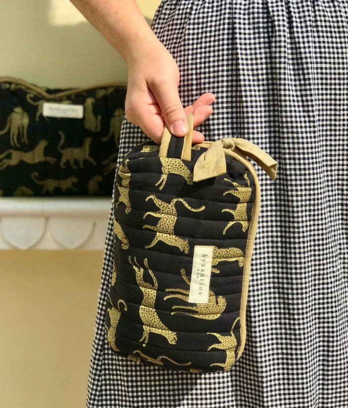 Petite trousse de toilette - Fauve nuit