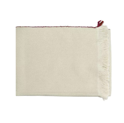 Plaid LAMA rouille en laine d'agneau / coton