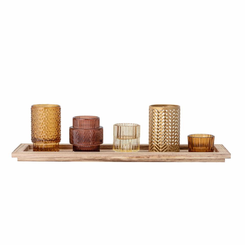 Sanga Tray with 5 Tealight Holders - Bloomingville