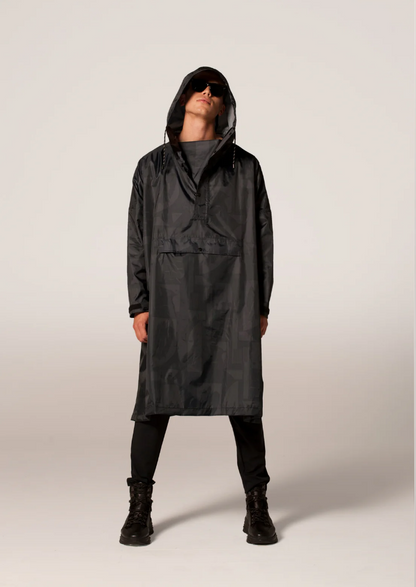 Back to Black Poncho - Rainkiss