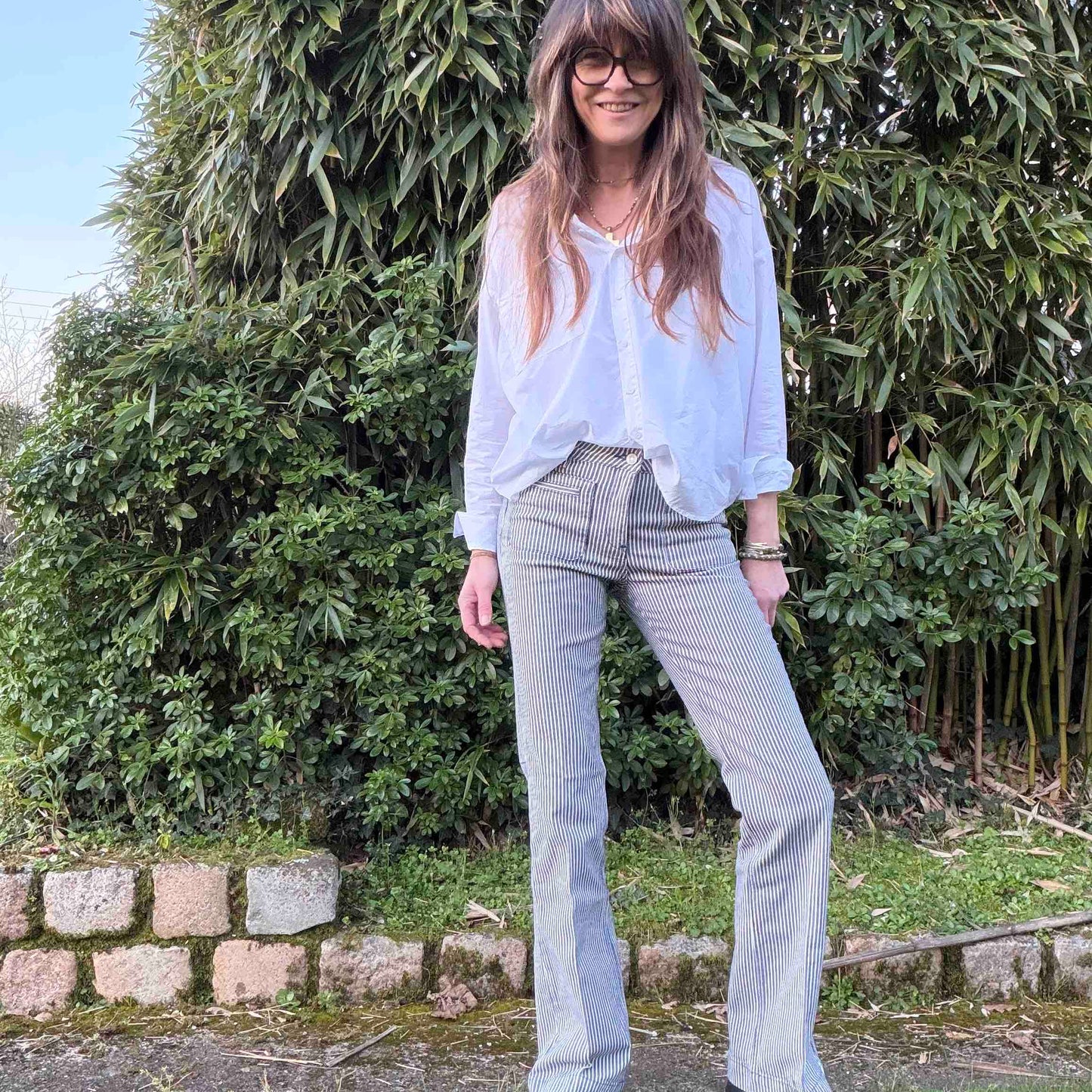 The Diana Portofino Stripes blue jeans - MKT Studio