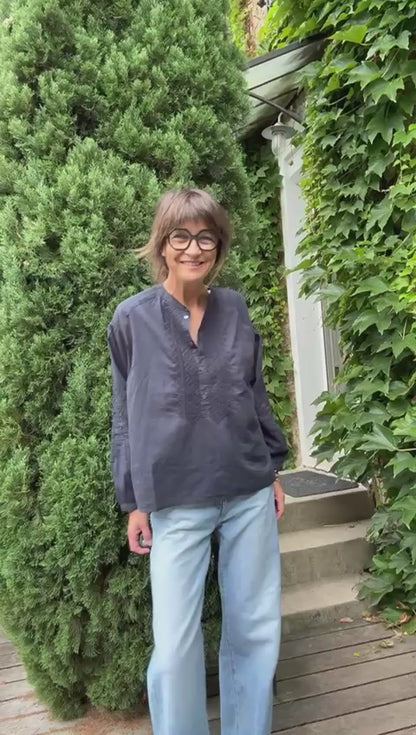 Blouse Céleste en voile de coton