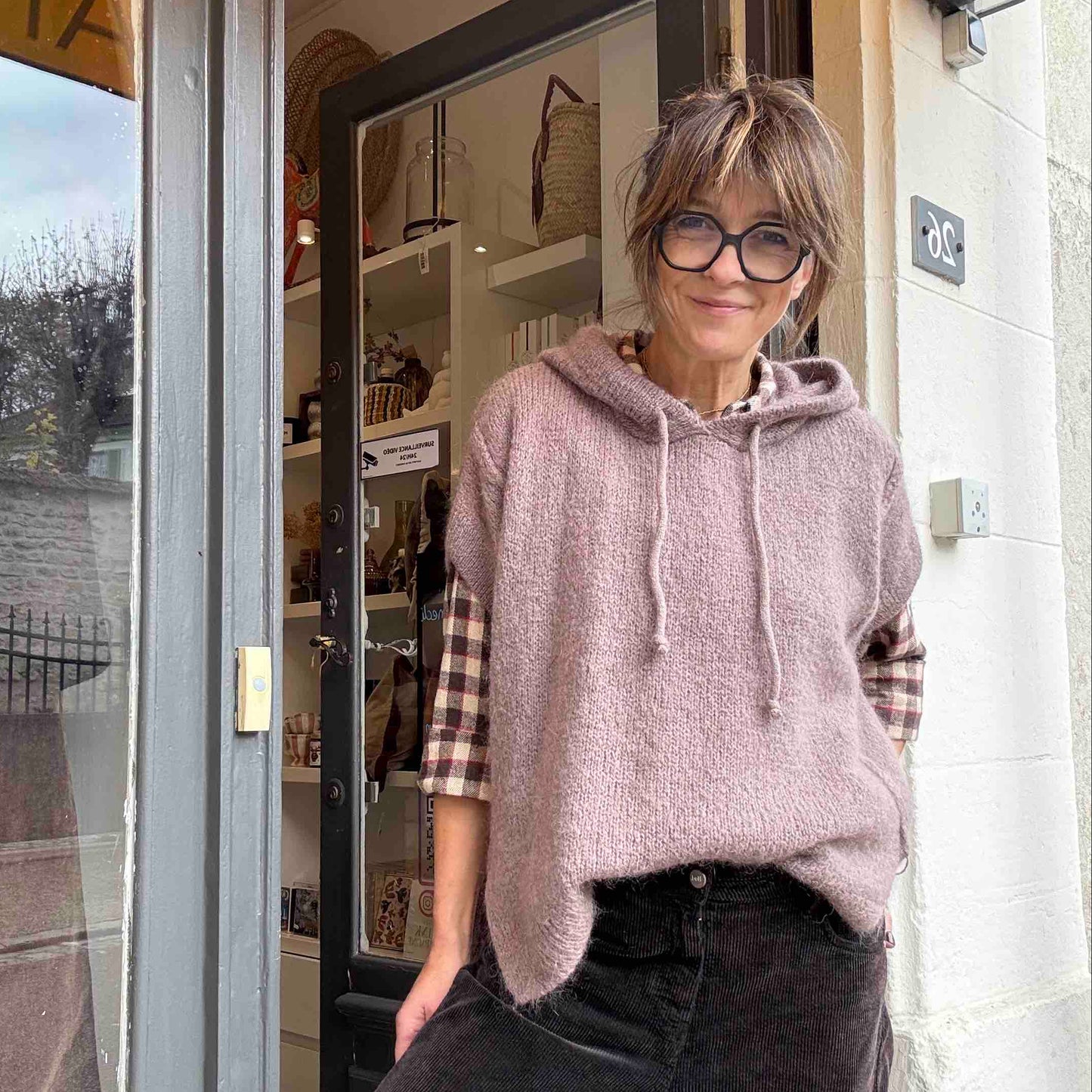 Pull à capuche Sonia - écru ou cappuccino