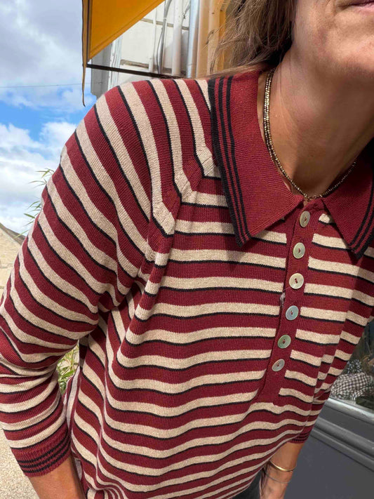 Polo Johanna burgundy - Hod Paris