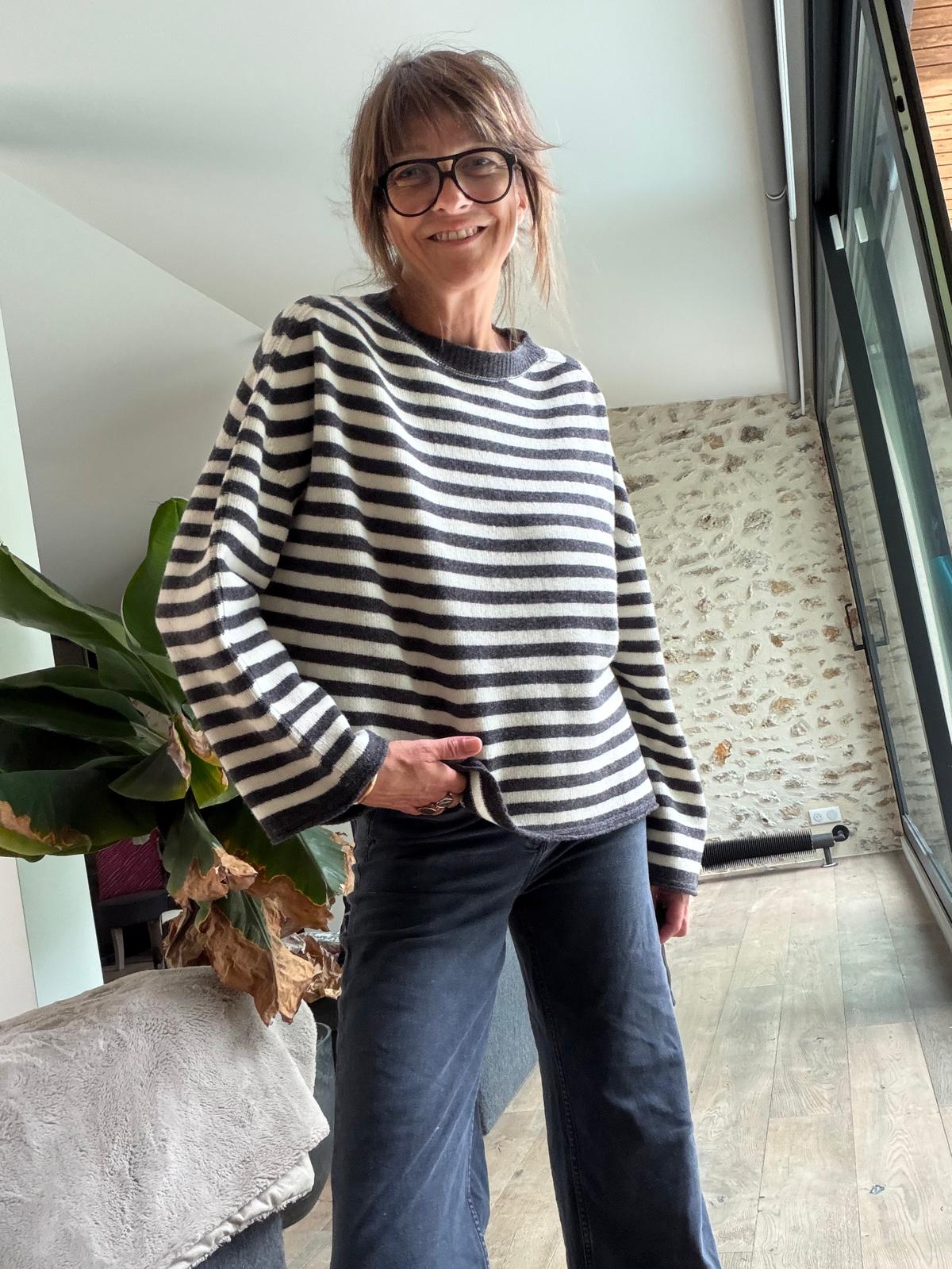 Oversized Vanessa striped jumper - 2 colours