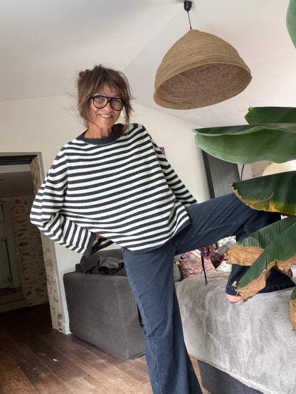 Oversized Vanessa striped jumper - 2 colours