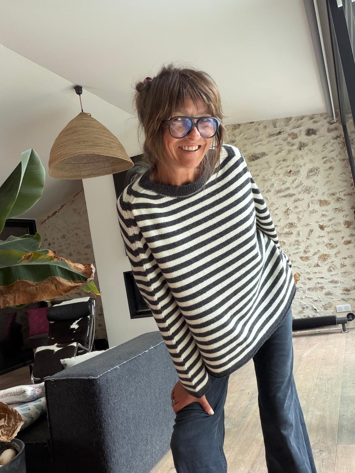 Oversized Vanessa striped jumper - 2 colours
