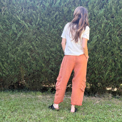 Pantalon cargo Jim rouille