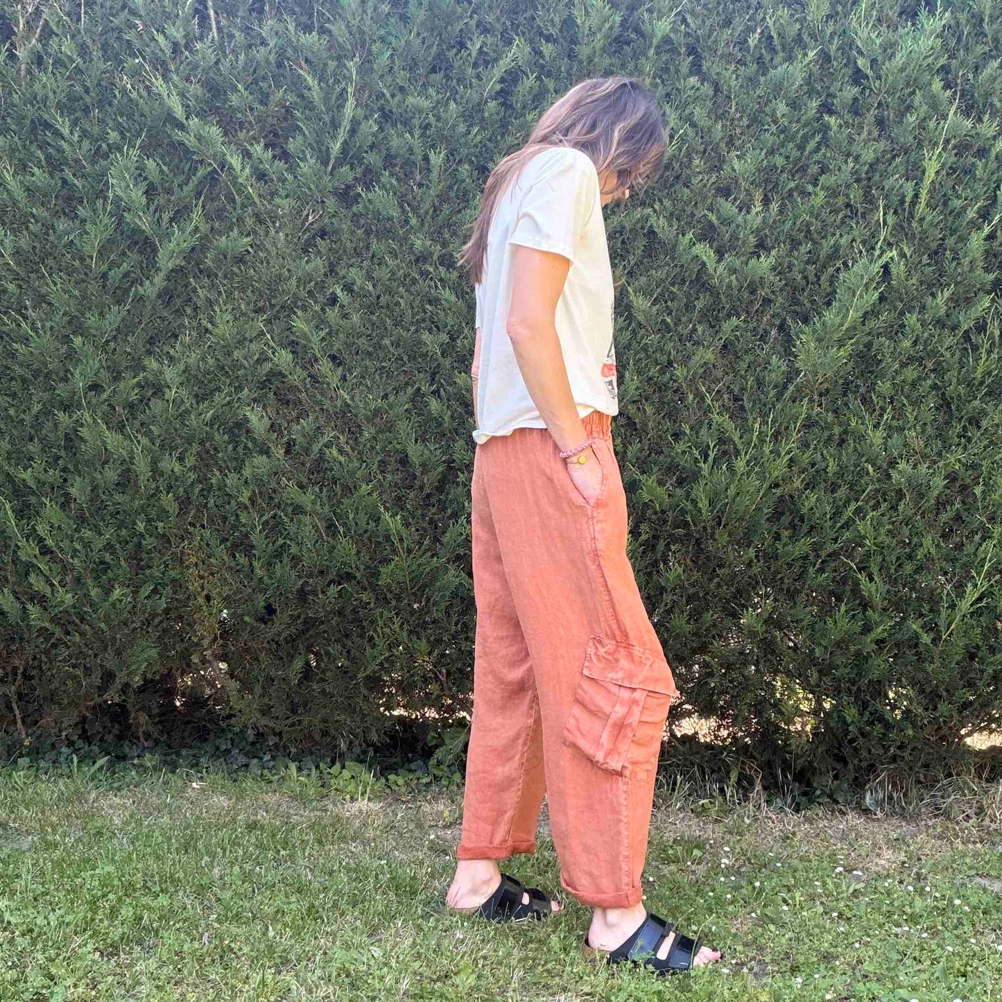 Pantalon cargo Jim rouille