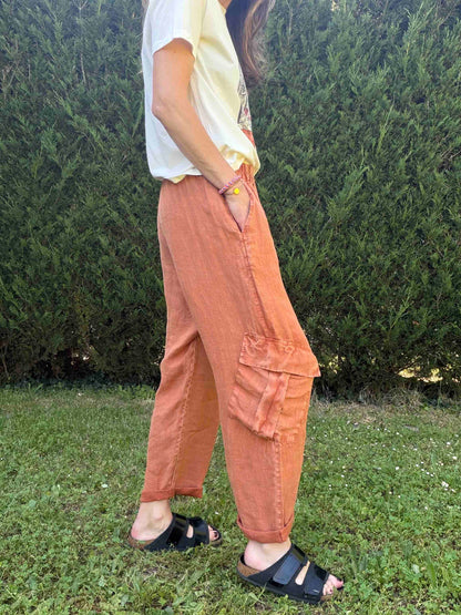 Pantalon cargo Jim rouille