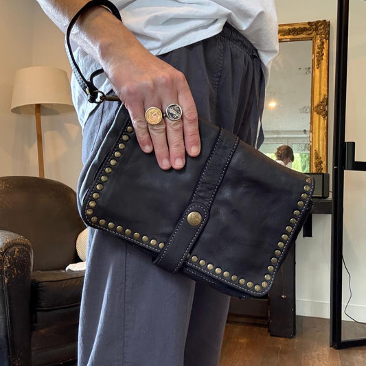 Olivia black leather bag - small size